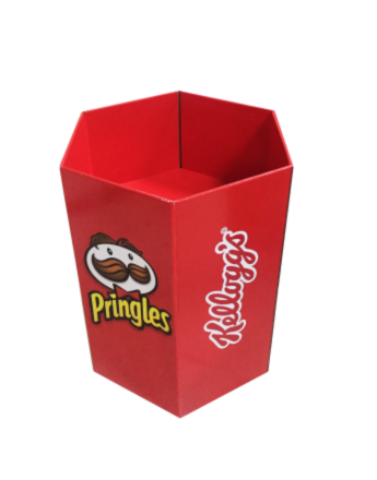 Cardboard POP display stand for effective product presentation.